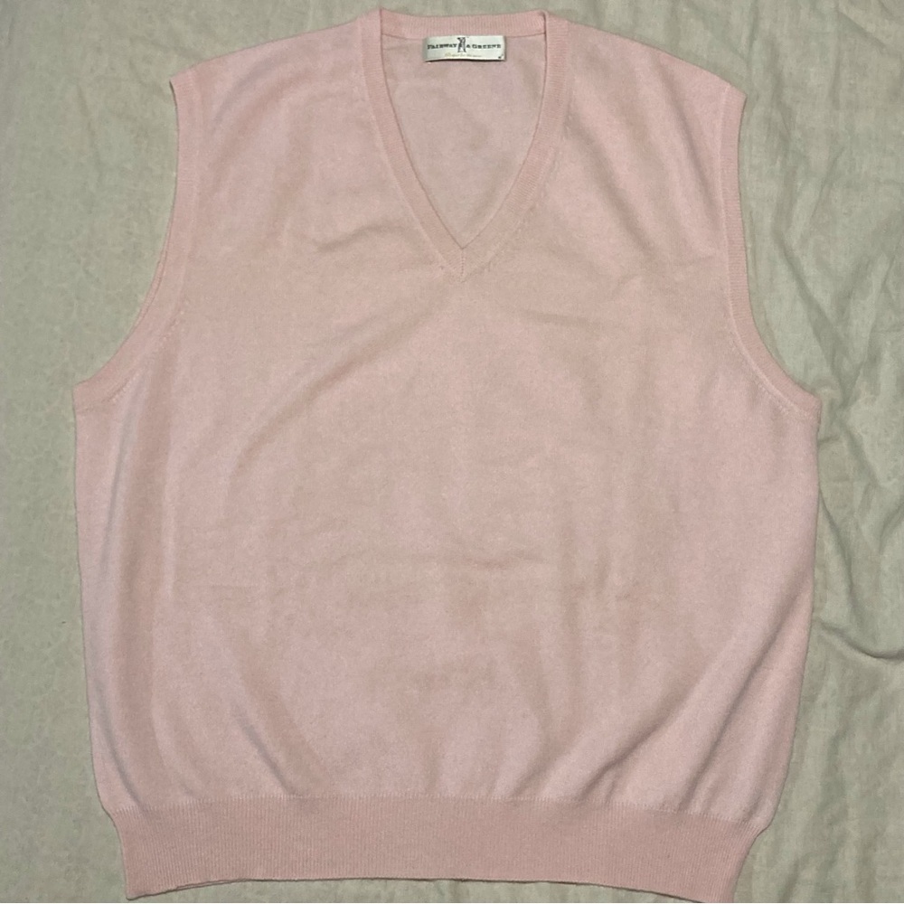 Fairway & Greene 100% Cashmere‎ Pink Sweater Vest